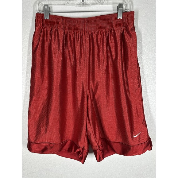 Nike Other - Nike Shorts Mens Large Red Basketball Athletic Mesh Swoosh Logo Gym Casual